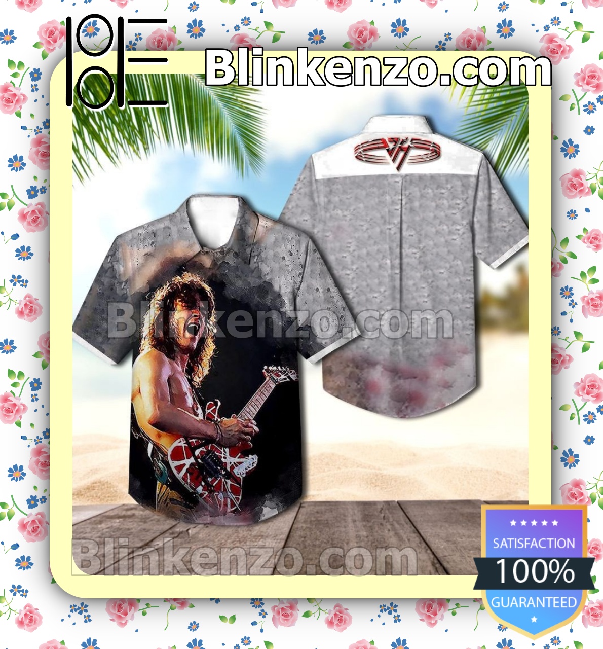 Eddie Van Halen With Guitar Summer Beach Shirt