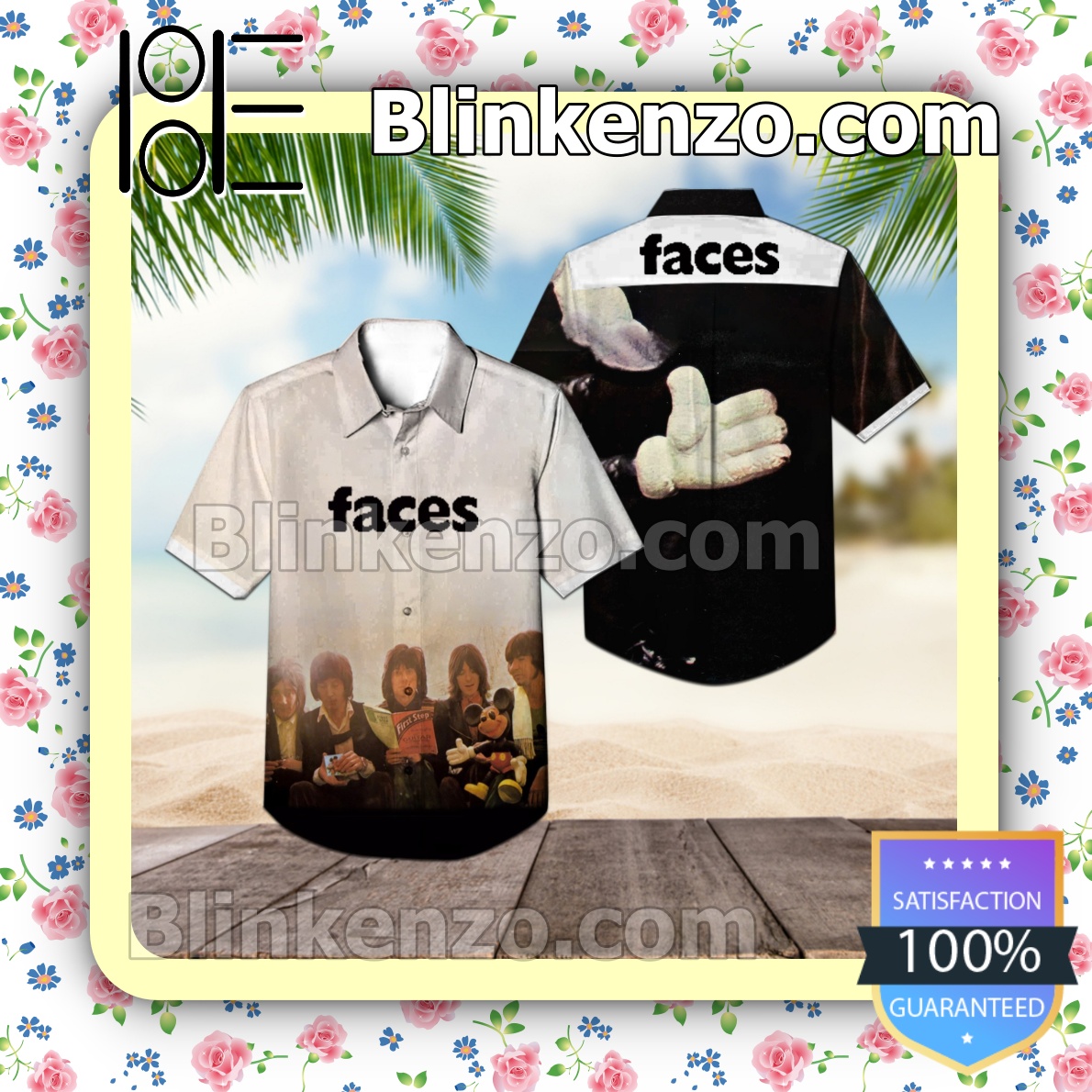 Faces First Step Album Cover Summer Beach Shirt