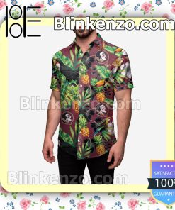 Florida State Seminoles Floral Short Sleeve Shirts