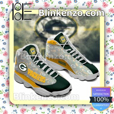 Green Bay Packers Green Yellow Jordan Running Shoes