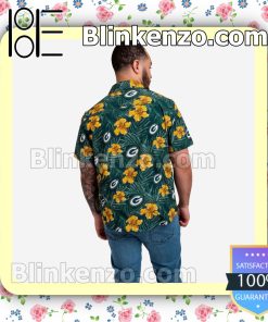 Green Bay Packers Hibiscus Short Sleeve Shirts a