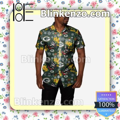 Green Bay Packers Mistletoe Short Sleeve Shirts