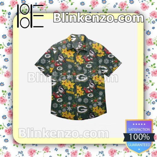 Green Bay Packers Mistletoe Short Sleeve Shirts a