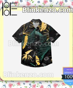 Green Bay Packers Neon Palm Short Sleeve Shirts a