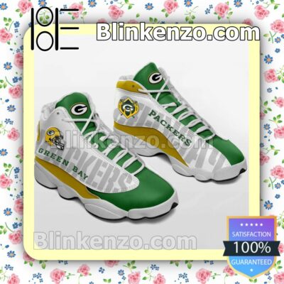 Green Bay Packers Team White Yellow Jordan Running Shoes