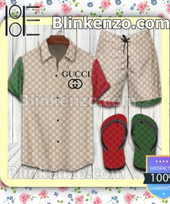 Gucci 2022 Green And Red Beach Shorts