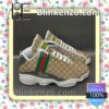 Gucci Brown 3 Stripes Jordan Running Shoes