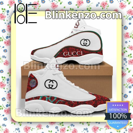 Gucci Snake White Red Jordan Running Shoes