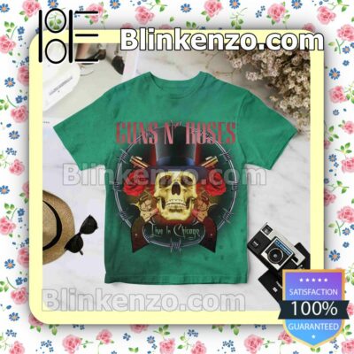 Guns N' Roses Live In Chicago Album Cover Green Custom Shirt