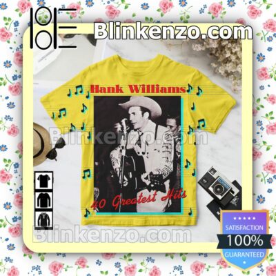 Hank Williams 40 Greatest Hits Album Cover Birthday Shirt