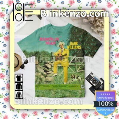 Hank Williams Ramblin' Man Single Cover Green Birthday Shirt