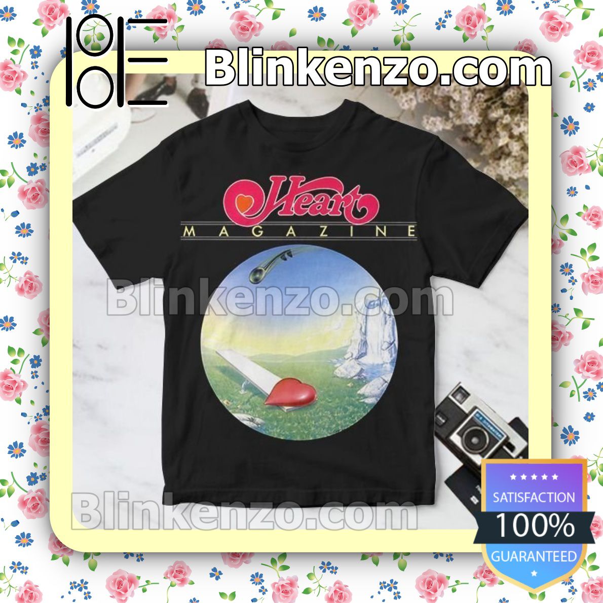  Heart Magazine Album Cover Black Custom Shirt