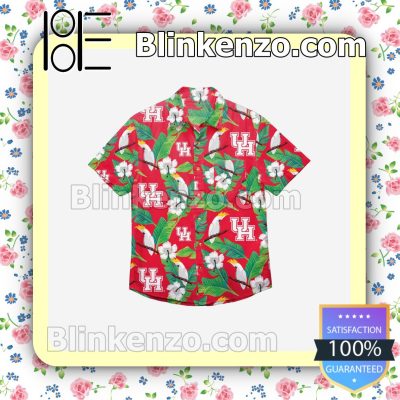 Houston Cougars Floral Short Sleeve Shirts a