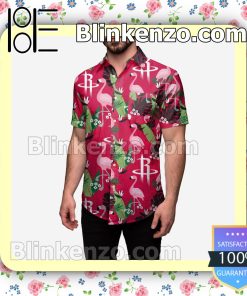 Houston Rockets Floral Short Sleeve Shirts