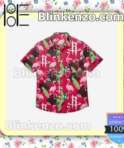 Houston Rockets Floral Short Sleeve Shirts a