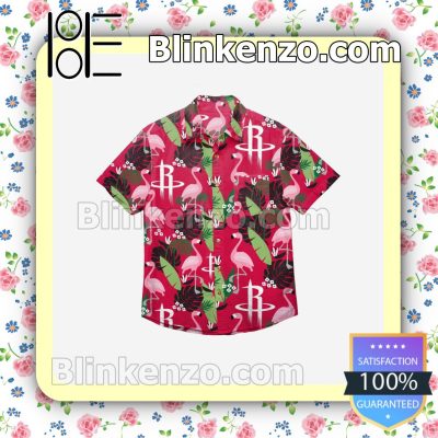 Houston Rockets Floral Short Sleeve Shirts a