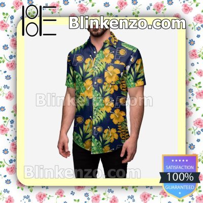 Indiana Pacers Floral Short Sleeve Shirts