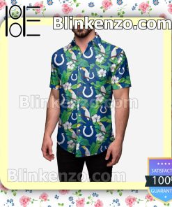 Indianapolis Colts Floral Short Sleeve Shirts