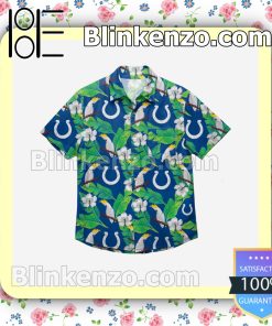 Indianapolis Colts Floral Short Sleeve Shirts a