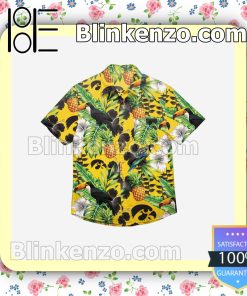 Iowa Hawkeyes Floral Short Sleeve Shirts a