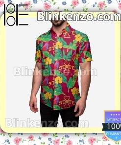 Iowa State Cyclones Floral Short Sleeve Shirts