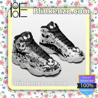 Jack Skellington Black White Jordan Running Shoes