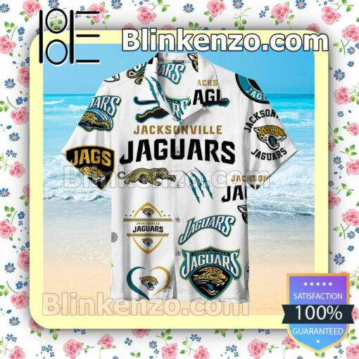Jacksonville Jaguar Tiger Print Short Sleeve Shirt