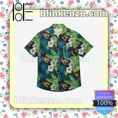 Jacksonville Jaguars Floral Short Sleeve Shirts a