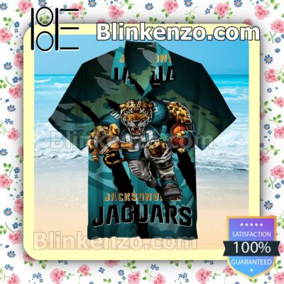 Jacksonville Jaguars Tiger Player Teal Short Sleeve Shirt