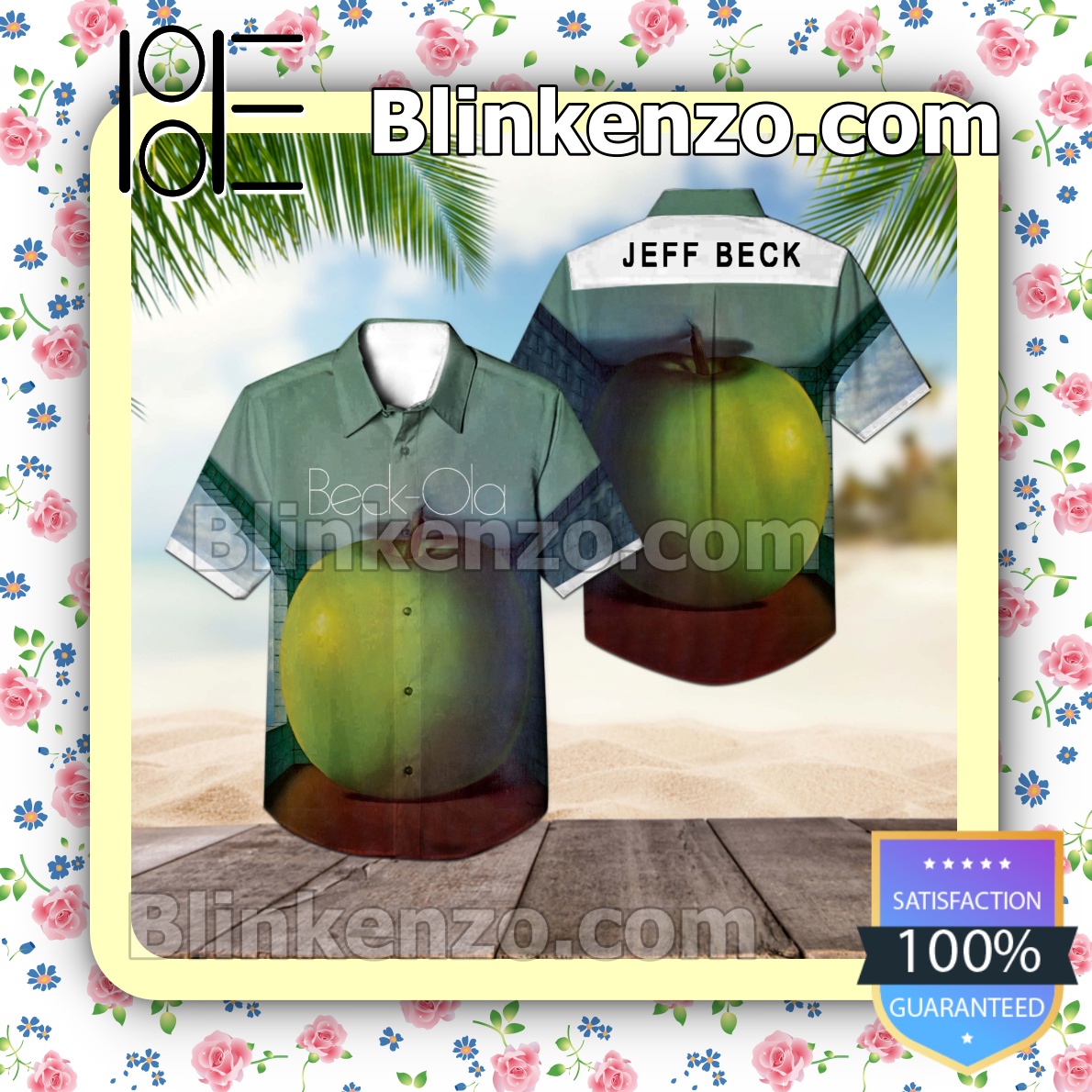 Jeff Beck Beck-ola Album Cover Summer Beach Shirt