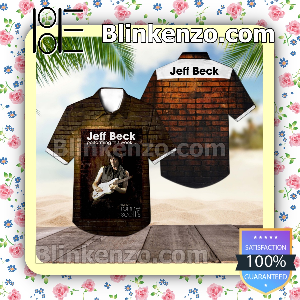 Jeff Beck Live At Ronnie Scott's Album Cover Summer Beach Shirt