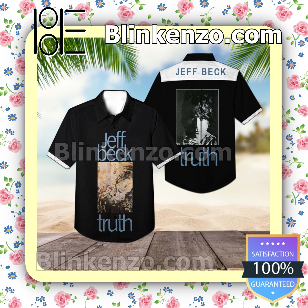 Jeff Beck Truth Album Cover Black Summer Beach Shirt