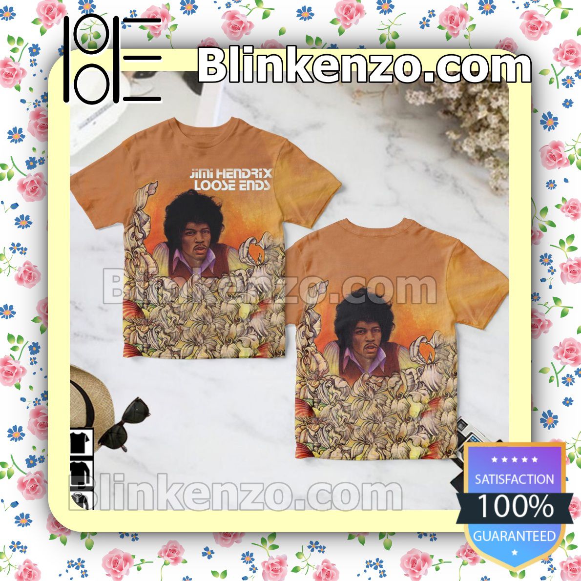 Great artwork! Jimi Hendrix Loose Ends Album Cover Orange Birthday Shirt