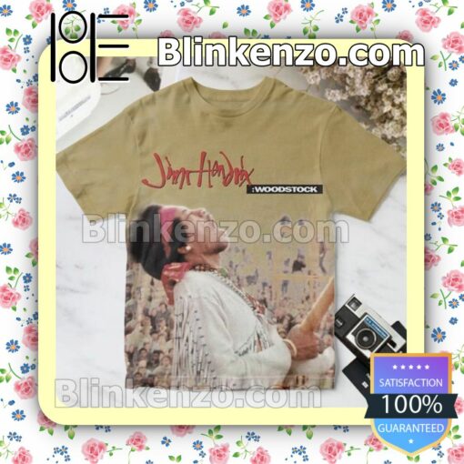 Jimi Hendrix Woodstock Album Cover Custom T-Shirt