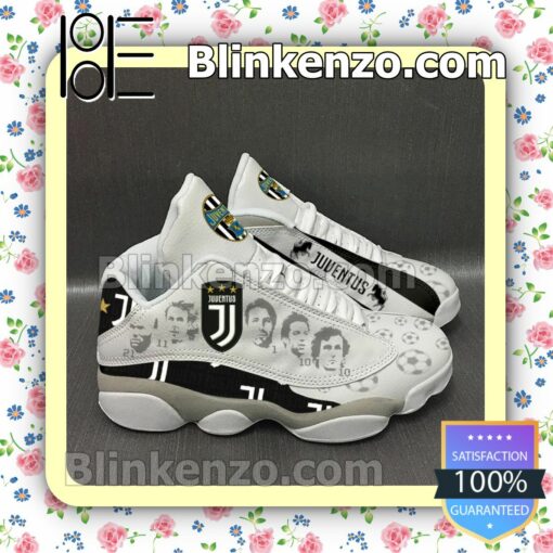 Juventus Football Team Gray Jordan Running Shoes