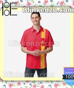 Kansas City Chiefs Bowling Stripe Short Sleeve Shirts