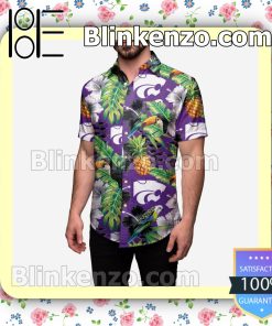 Kansas State Wildcats Floral Short Sleeve Shirts