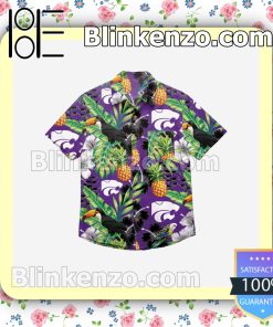 Kansas State Wildcats Floral Short Sleeve Shirts a