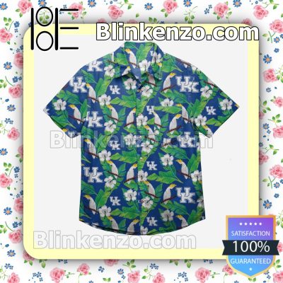 Kentucky Wildcats Floral Short Sleeve Shirts a