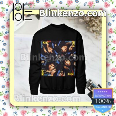 Kiss Crazy Nights Album Cover Black Custom Long Sleeve Shirts For Women
