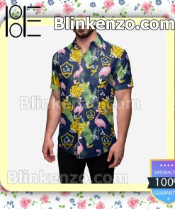 LA Galaxy Floral Short Sleeve Shirts