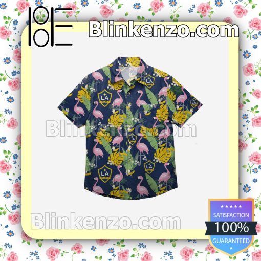 LA Galaxy Floral Short Sleeve Shirts a