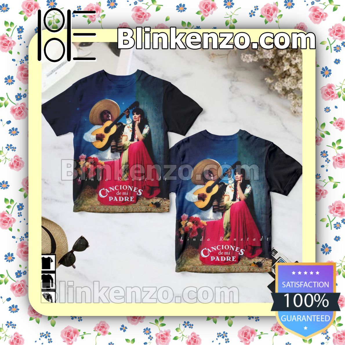 Linda Ronstadt Canciones De Mi Padre Album Cover Birthday Shirt - Blinkenzo