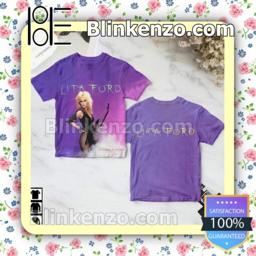 Lita Ford Out For Blood Album Cover Purple Birthday Shirt