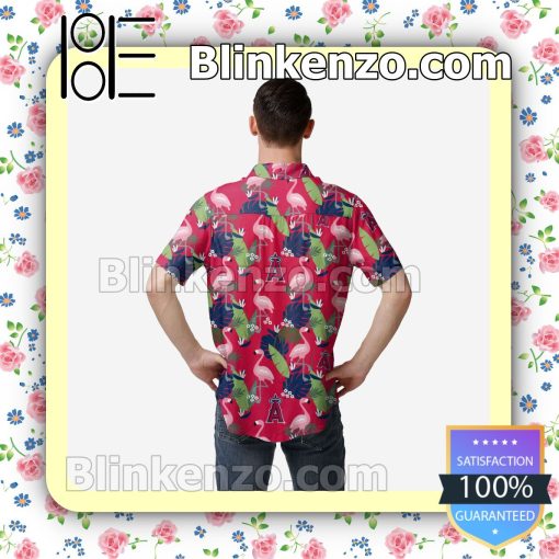 Los Angeles Angels Floral Short Sleeve Shirts a