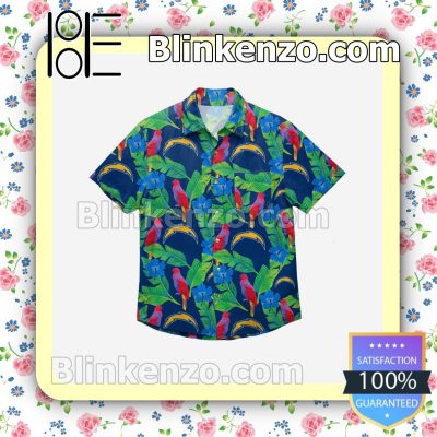 Los Angeles Chargers Floral Short Sleeve Shirts a