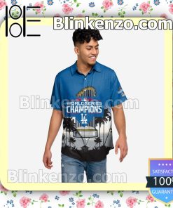 Los Angeles Dodgers 2020 World Series Champions Floral Short Sleeve Shirts