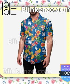 Los Angeles Dodgers Floral Short Sleeve Shirts