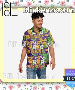 Los Angeles Lakers Floral Short Sleeve Shirts