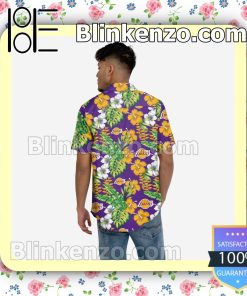 Los Angeles Lakers Floral Short Sleeve Shirts a